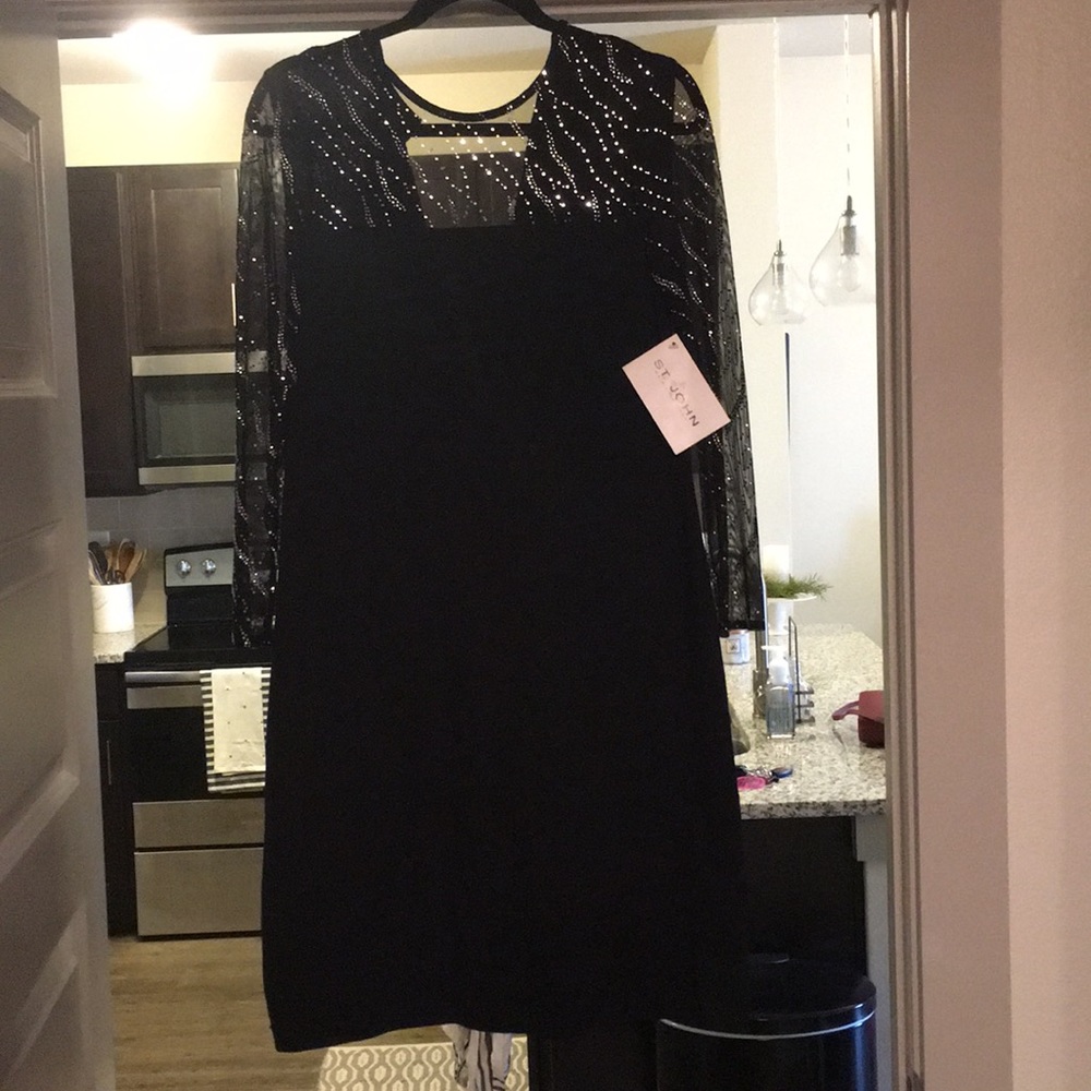 Black formal St. John’s dress
